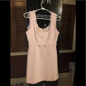 Zara mini pink tweed dress
